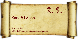 Kon Vivien névjegykártya